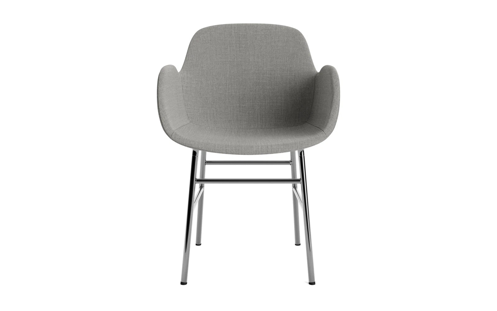 Form Lehnstuhl gepolstert Chrom Remix in Remix 133 präsentiert im Onlineshop von KAQTU Design AG. Stuhl mit Armlehne ist von Normann Copenhagen