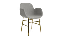 Poltrona Form imbottita, ottone