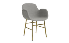Poltrona Form imbottita, ottone