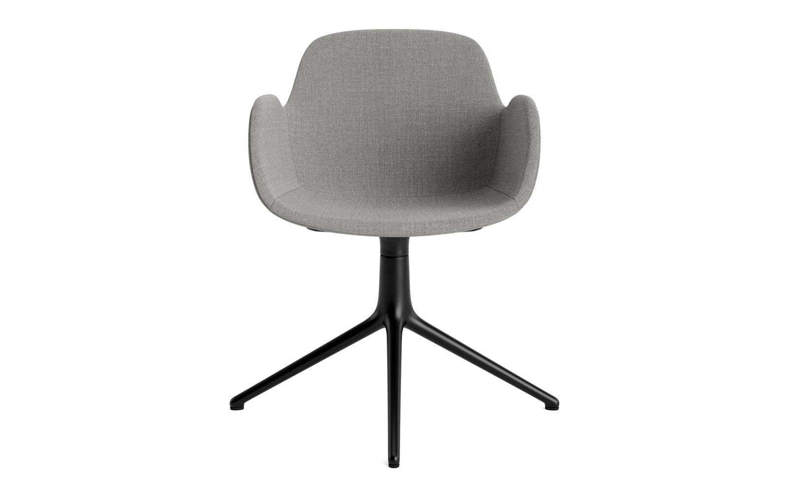 Form Drehsessel 4L gepolstert schwarzes Aluminium Remix in Remix 133 präsentiert im Onlineshop von KAQTU Design AG. Sessel ist von Normann Copenhagen