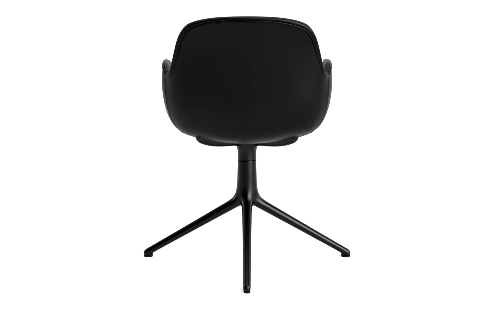 Form Drehsessel 4L gepolstert schwarzes Aluminium Ultra Leder in Ultra 41599 präsentiert im Onlineshop von KAQTU Design AG. Sessel ist von Normann Copenhagen