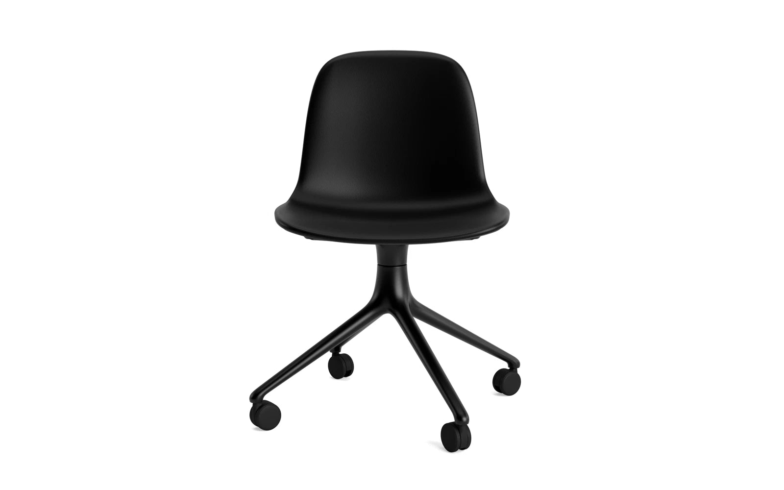 Form Drehstuhl 4W schwarzes Aluminium Vollpolster Ultra in Ultra 41599 präsentiert im Onlineshop von KAQTU Design AG. Drehstuhl ist von Normann Copenhagen