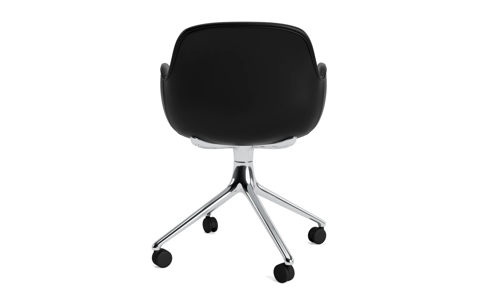 Form Drehsessel 4W Vollpolster Aluminium/Ultra Leder in Ultra 41599 präsentiert im Onlineshop von KAQTU Design AG. Sessel ist von Normann Copenhagen