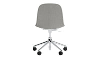 Form swivel chair with castors upholstered aluminum