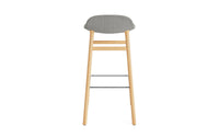Form bar chair 75 cm upholstered, oak