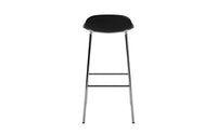 Form bar chair 75 cm upholstered, chrome