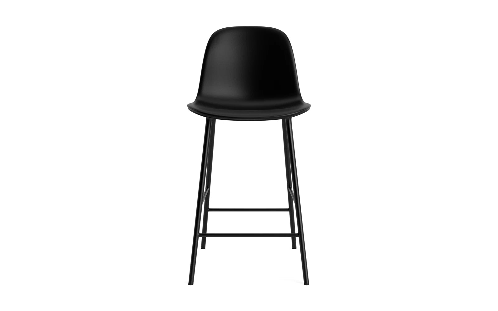 Form Barstuhl 65 cm gepolstert schwarzes Stahl/Ultra leder in Ultra 41599 präsentiert im Onlineshop von KAQTU Design AG. Barstuhl ist von Normann Copenhagen