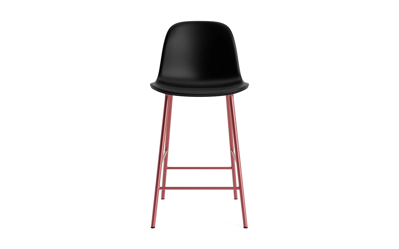 Form Barstuhl 65 cm gepolstert Rot stahl/Ultra leder in Ultra 41599 präsentiert im Onlineshop von KAQTU Design AG. Barstuhl ist von Normann Copenhagen