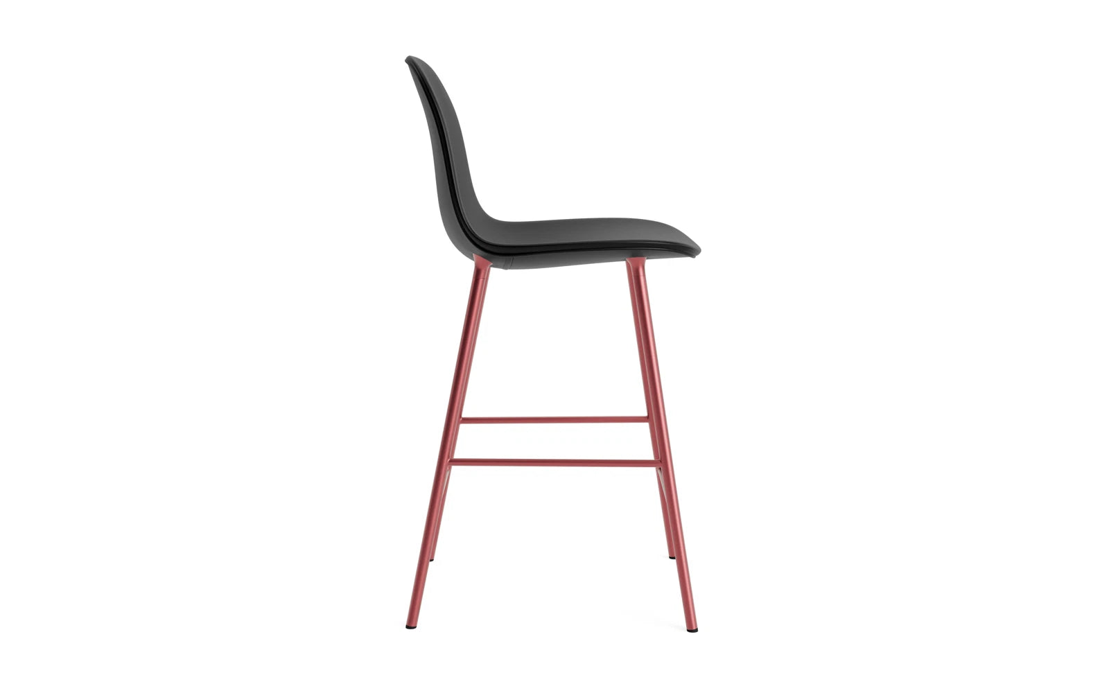 Form Barstuhl 65 cm gepolstert Rot stahl/Ultra leder in Ultra 41599 präsentiert im Onlineshop von KAQTU Design AG. Barstuhl ist von Normann Copenhagen