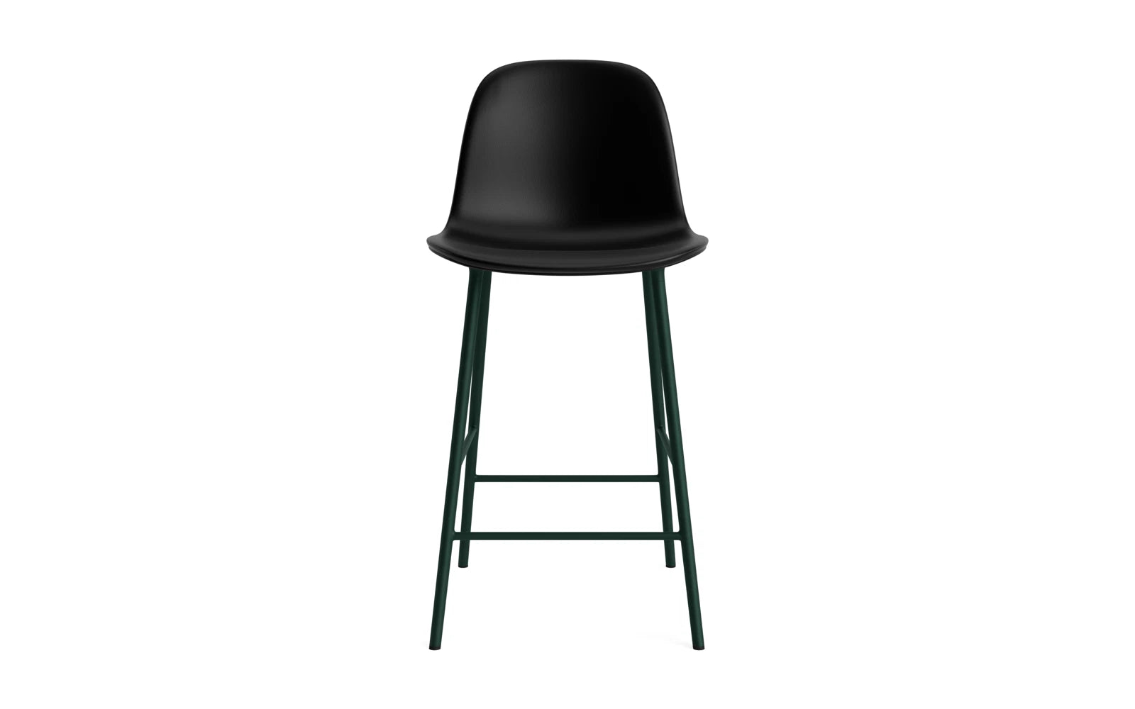 Form Barstuhl 65 cm gepolstert Grün stahl/Ultra leder in Ultra 41599 präsentiert im Onlineshop von KAQTU Design AG. Barstuhl ist von Normann Copenhagen