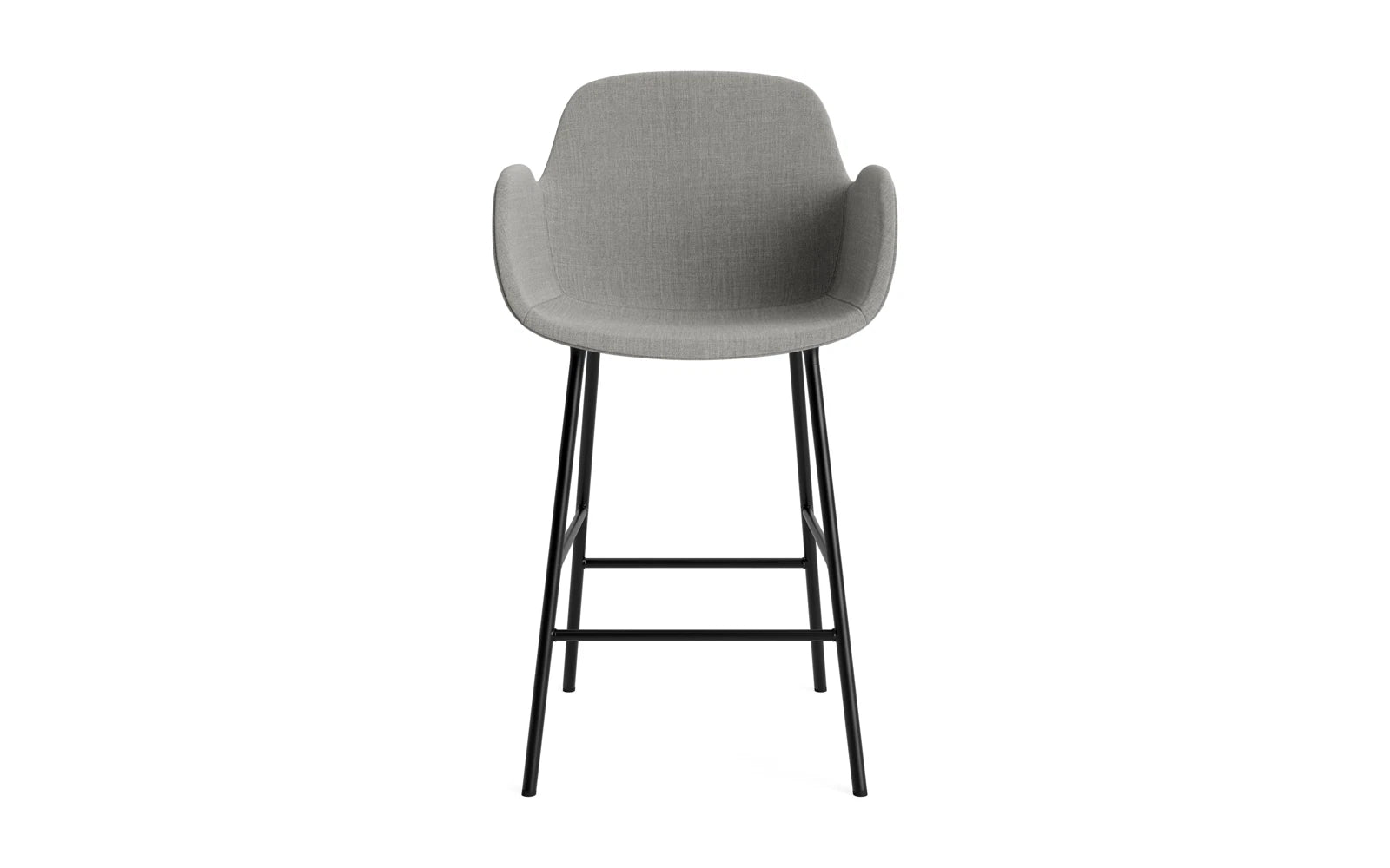 Form Barstuhl mit Armlehne 65 cm gepolstert schwarzes Stahl/Remix in Remix 133 präsentiert im Onlineshop von KAQTU Design AG. Barstuhl ist von Normann Copenhagen