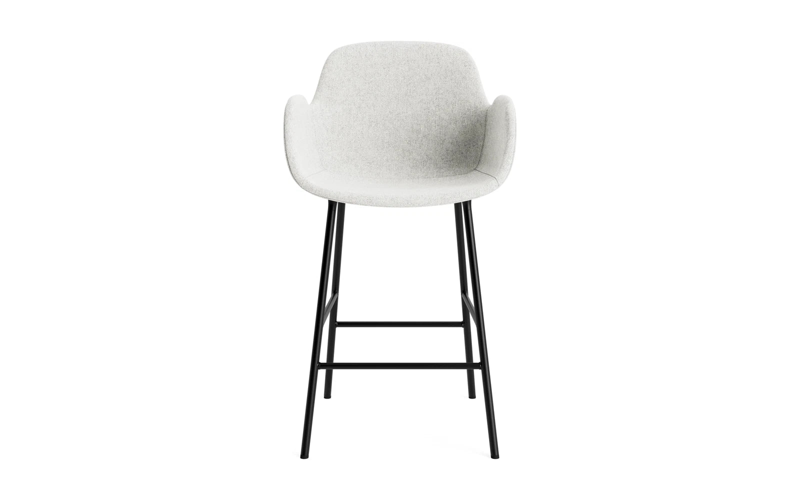 Form Barstuhl mit Armlehne 65 cm gepolstert schwarzes Stahl/Hallingdal in Hallingdal 110 präsentiert im Onlineshop von KAQTU Design AG. Barstuhl ist von Normann Copenhagen