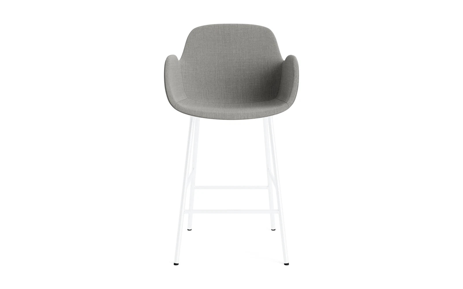 Form Barstuhl mit Armlehne 65 cm gepolstert Weiss Stahl/Remix in Remix 133 präsentiert im Onlineshop von KAQTU Design AG. Barstuhl ist von Normann Copenhagen