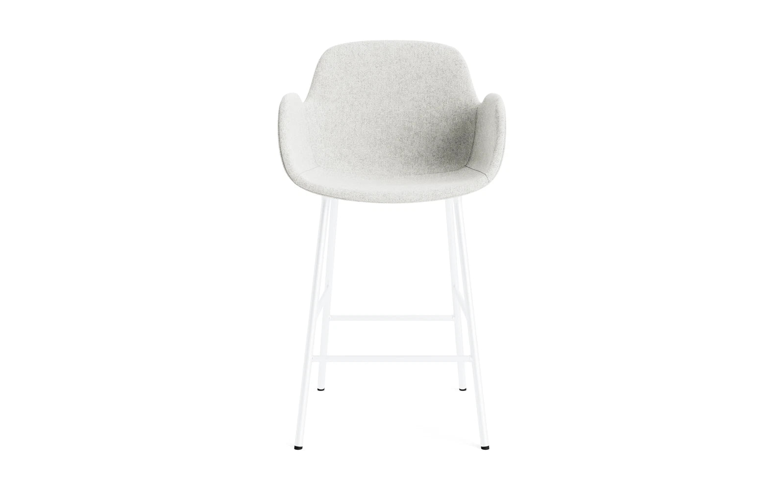 Form Barstuhl mit Armlehne 65 cm gepolstert Weiß Stahl/Hallingdal in Hallingdal 110 präsentiert im Onlineshop von KAQTU Design AG. Barstuhl ist von Normann Copenhagen