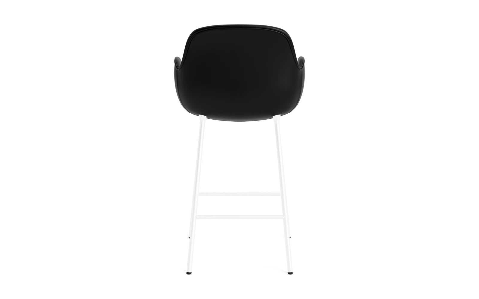 Form Barstuhl mit Armlehne 65 cm gepolstert Weiss Stahl/Ultra leder in Ultra 41599 präsentiert im Onlineshop von KAQTU Design AG. Barstuhl ist von Normann Copenhagen