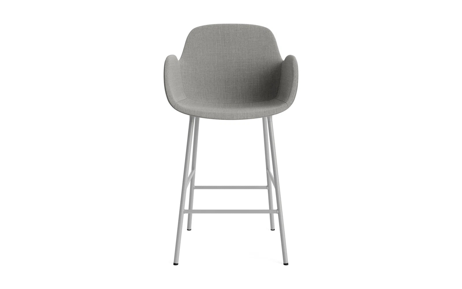 Form Barstuhl mit Armlehne 65 cm gepolstert Grau Stahl/Remix in Remix 133 präsentiert im Onlineshop von KAQTU Design AG. Barstuhl ist von Normann Copenhagen