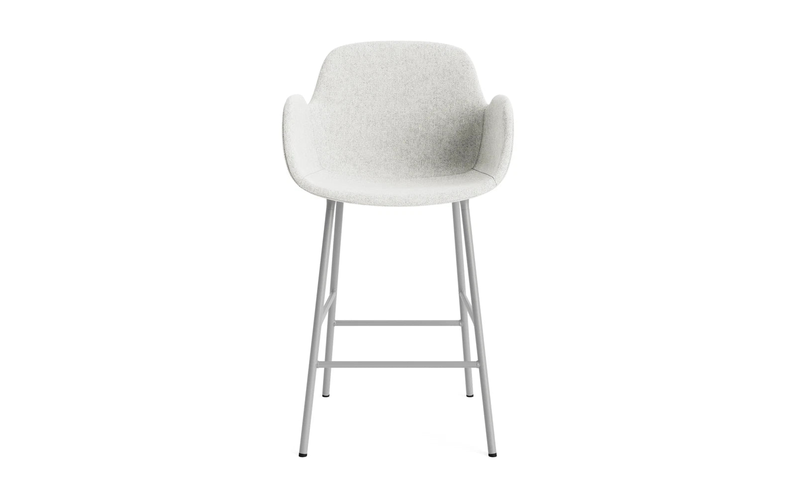 Form Barstuhl mit Armlehne 65 cm gepolstert grau Stahl/Hallingdal in Hallingdal 110 präsentiert im Onlineshop von KAQTU Design AG. Barstuhl ist von Normann Copenhagen