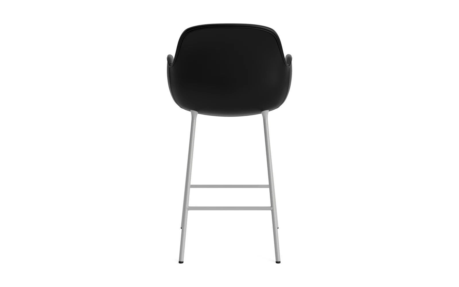 Form Barstuhl mit Armlehne 65 cm gepolstert Grau Stahl/Ultra leder in Ultra 41599 präsentiert im Onlineshop von KAQTU Design AG. Barstuhl ist von Normann Copenhagen