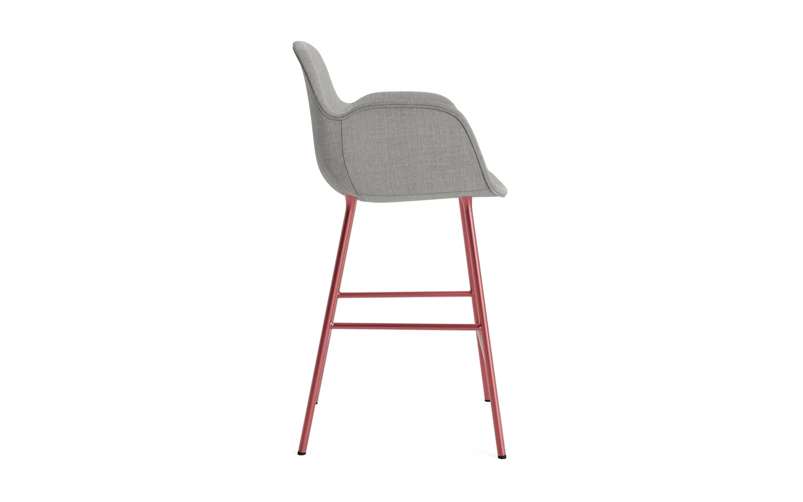Form Barstuhl mit Armlehne 65 cm gepolstert Rot Stahl/Remix in Remix 133 präsentiert im Onlineshop von KAQTU Design AG. Barstuhl ist von Normann Copenhagen