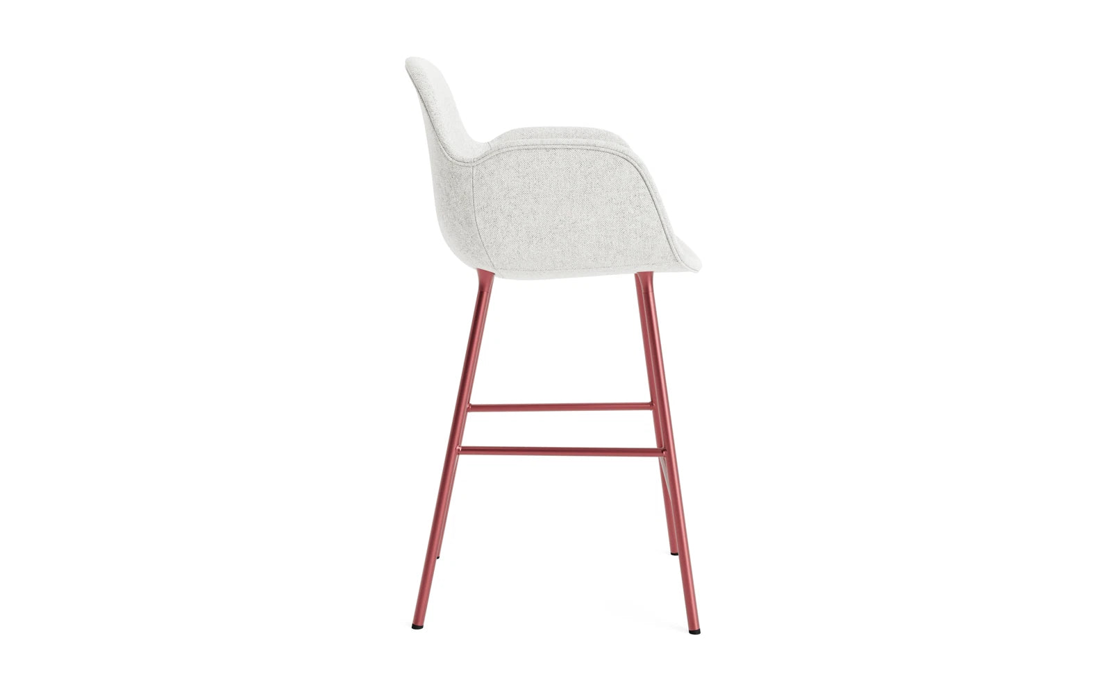 Form Barstuhl mit Armlehne 65 cm gepolstert Rot Stahl/Hallingdal in Hallingdal 110 präsentiert im Onlineshop von KAQTU Design AG. Barstuhl ist von Normann Copenhagen