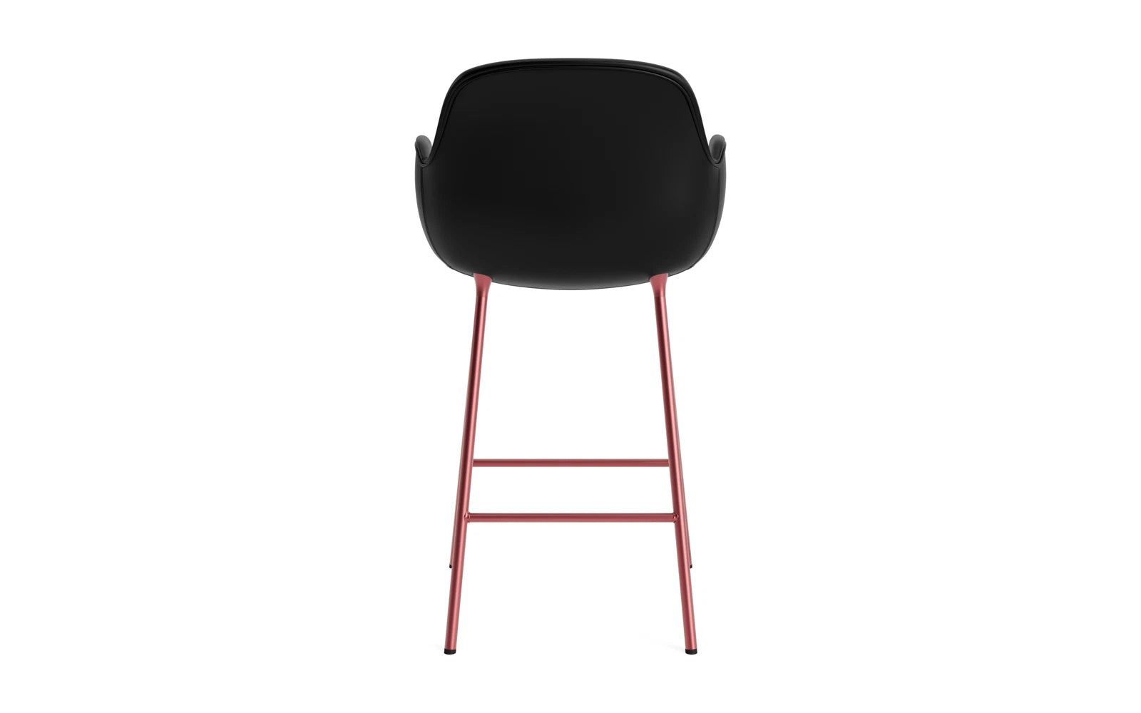 Form Barstuhl mit Armlehne 65 cm gepolstert Rot Stahl/Ultra leder in Ultra 41599 präsentiert im Onlineshop von KAQTU Design AG. Barstuhl ist von Normann Copenhagen