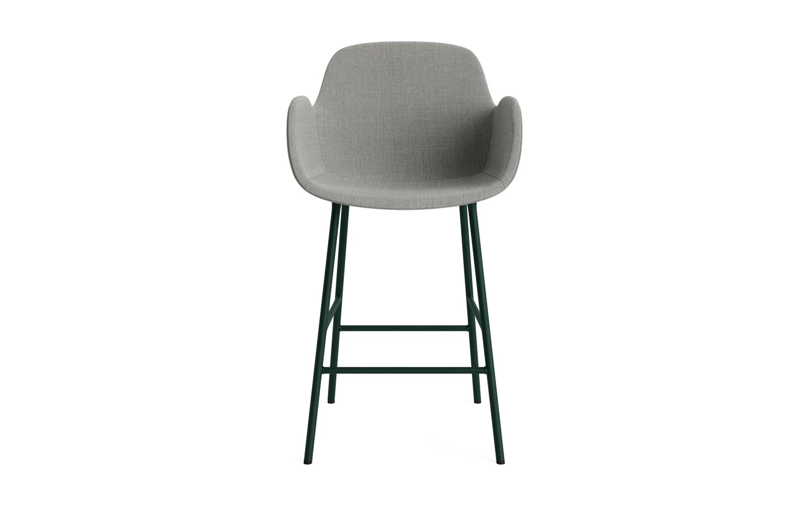 Form Barstuhl mit Armlehne 65 cm gepolstert Grün Stahl/Remix in Remix 133 präsentiert im Onlineshop von KAQTU Design AG. Barstuhl ist von Normann Copenhagen