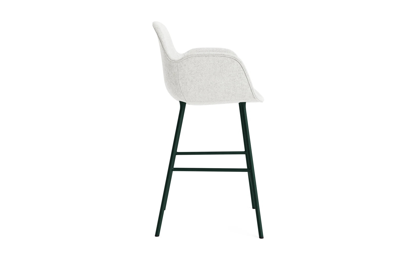 Form Barstuhl mit Armlehne 65 cm gepolstert Grün Stahl/Hallingdal in Hallingdal 110 präsentiert im Onlineshop von KAQTU Design AG. Barstuhl ist von Normann Copenhagen