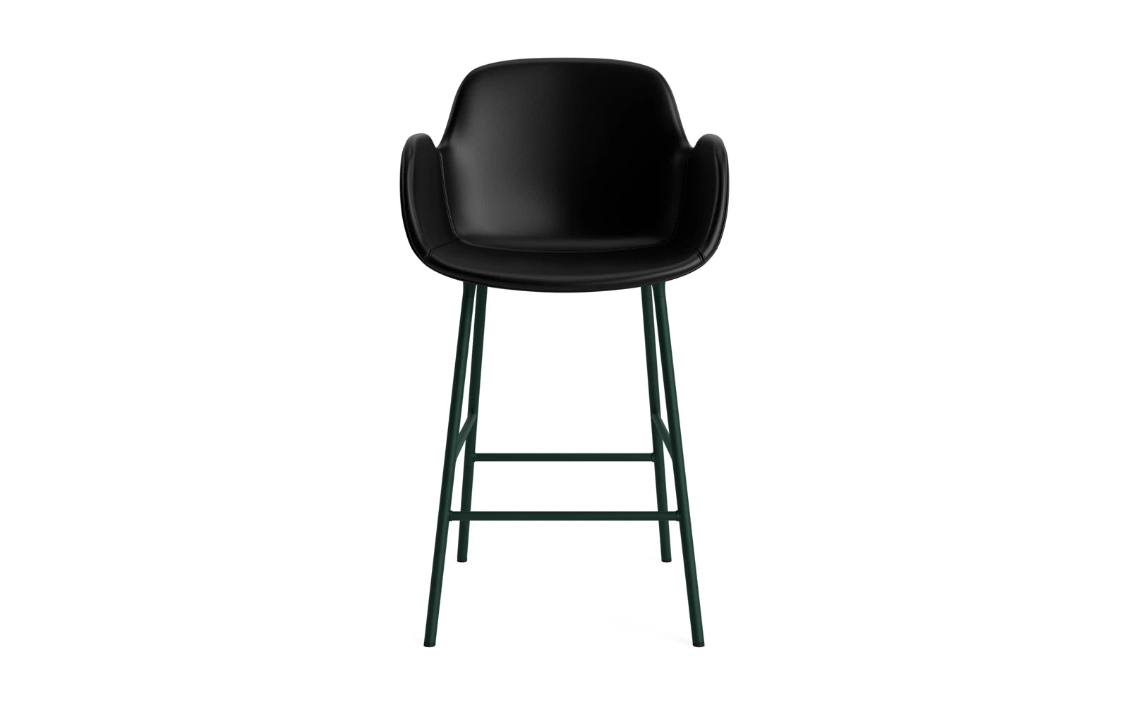 Form Barstuhl mit Armlehne 65 cm gepolstert Grün Stahl/Ultra leder in Ultra 41599 präsentiert im Onlineshop von KAQTU Design AG. Barstuhl ist von Normann Copenhagen