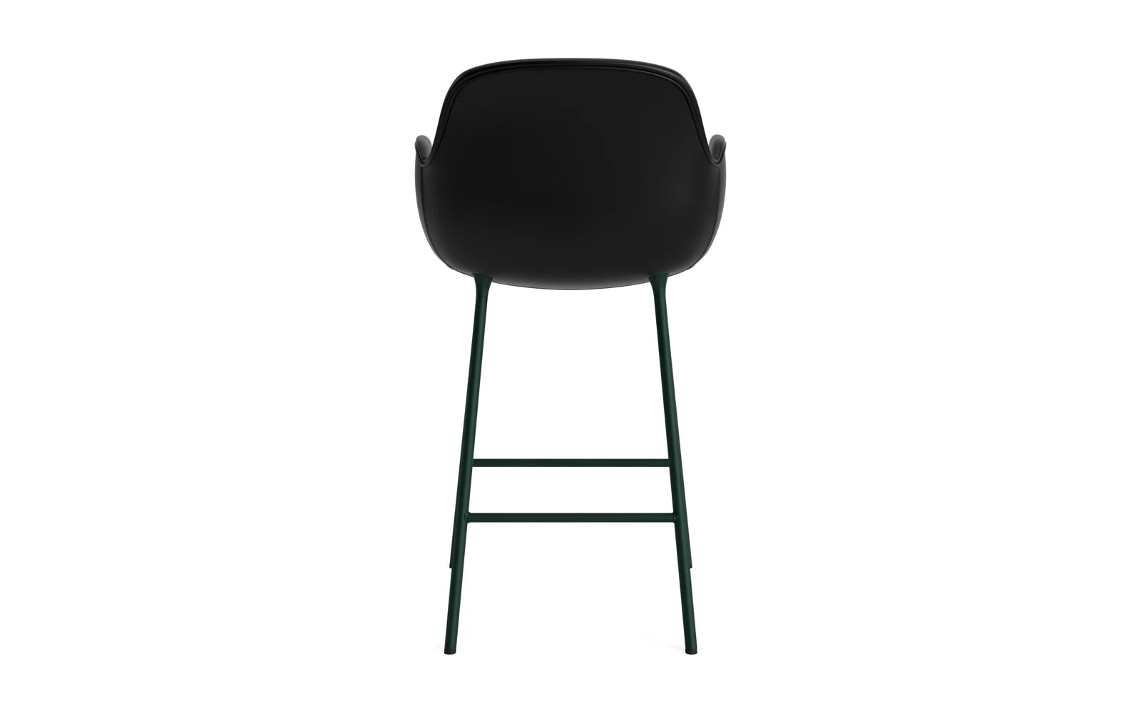 Form Barstuhl mit Armlehne 65 cm gepolstert Grün Stahl/Ultra leder in Ultra 41599 präsentiert im Onlineshop von KAQTU Design AG. Barstuhl ist von Normann Copenhagen