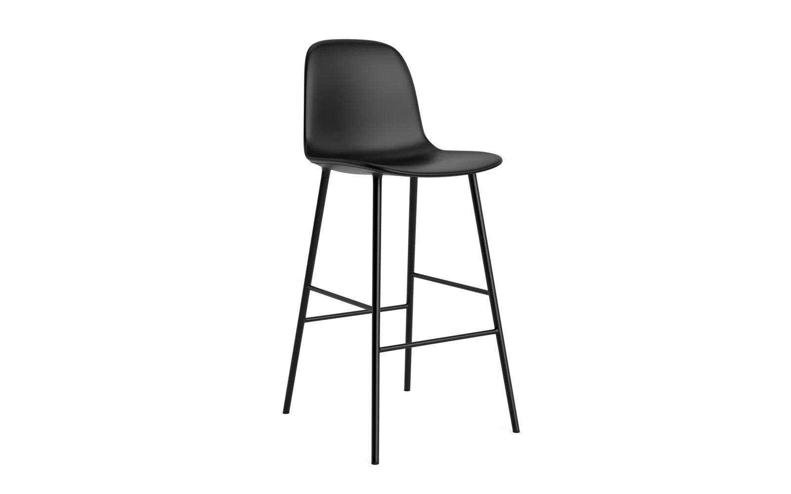 Form Barstuhl 75 cm gepolstert schwarzes Stahl/Ultra leder in Ultra 41599 präsentiert im Onlineshop von KAQTU Design AG. Barstuhl ist von Normann Copenhagen