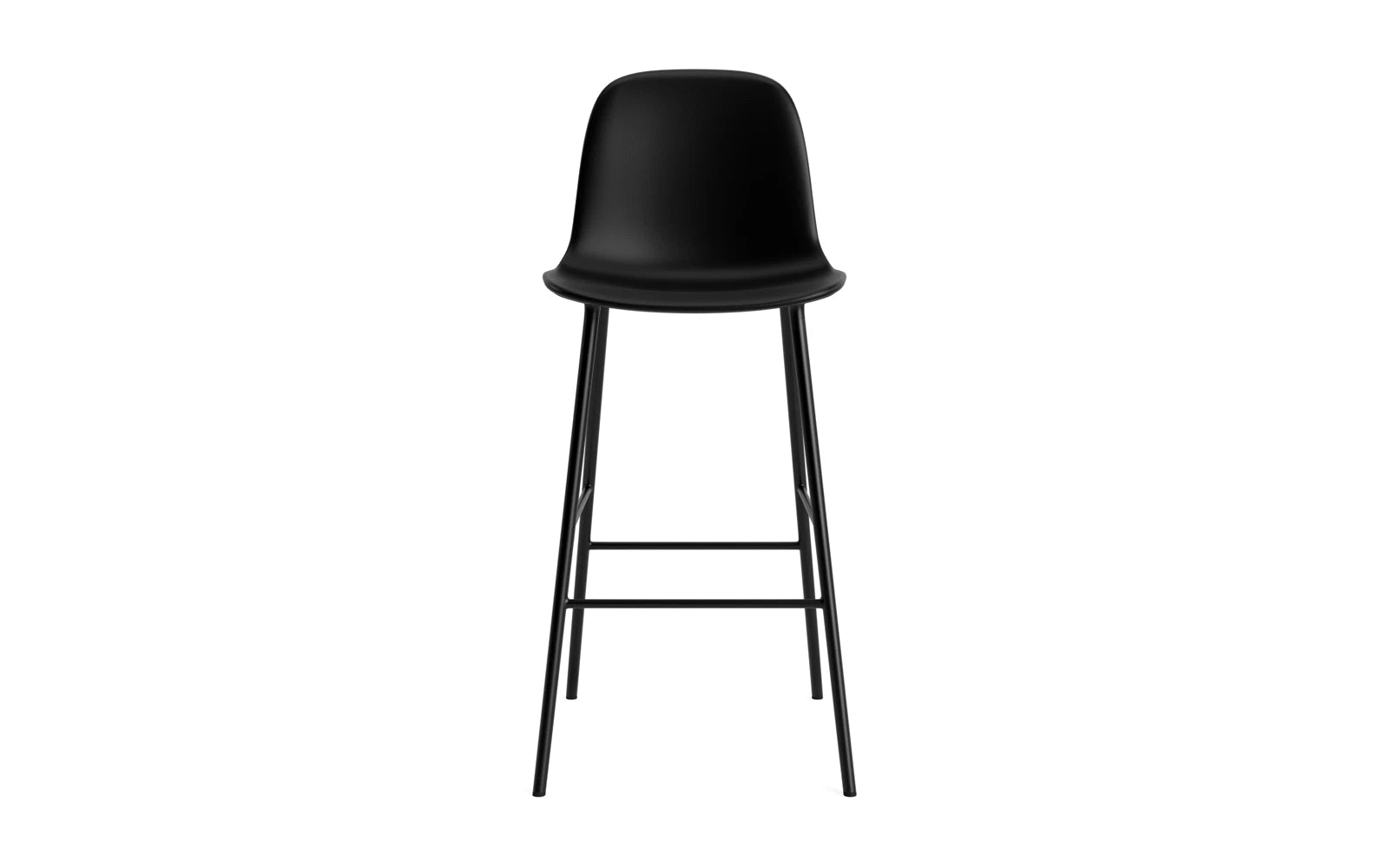 Form Barstuhl 75 cm gepolstert schwarzes Stahl/Ultra leder in Ultra 41599 präsentiert im Onlineshop von KAQTU Design AG. Barstuhl ist von Normann Copenhagen