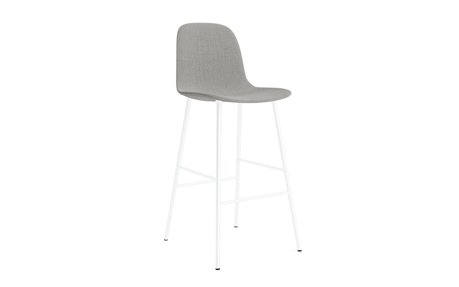 Form Barstuhl 75 cm gepolstert  Weiß Stahl Remix in Remix 133 präsentiert im Onlineshop von KAQTU Design AG. Barstuhl ist von Normann Copenhagen