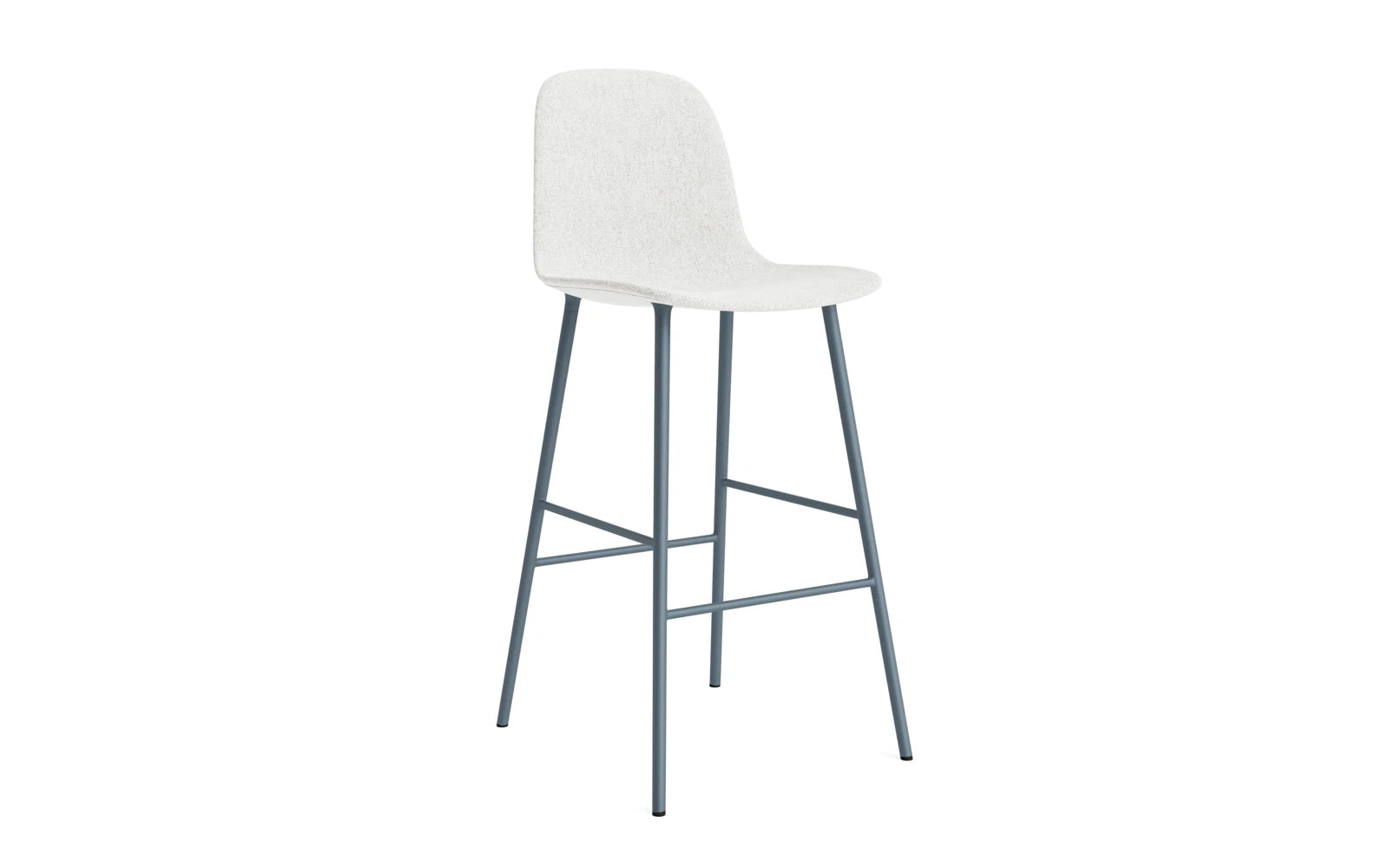 Form Barstuhl 75 cm gepolstert  Blau Stahl Hallingdal in Hallingdal 110 präsentiert im Onlineshop von KAQTU Design AG. Barstuhl ist von Normann Copenhagen