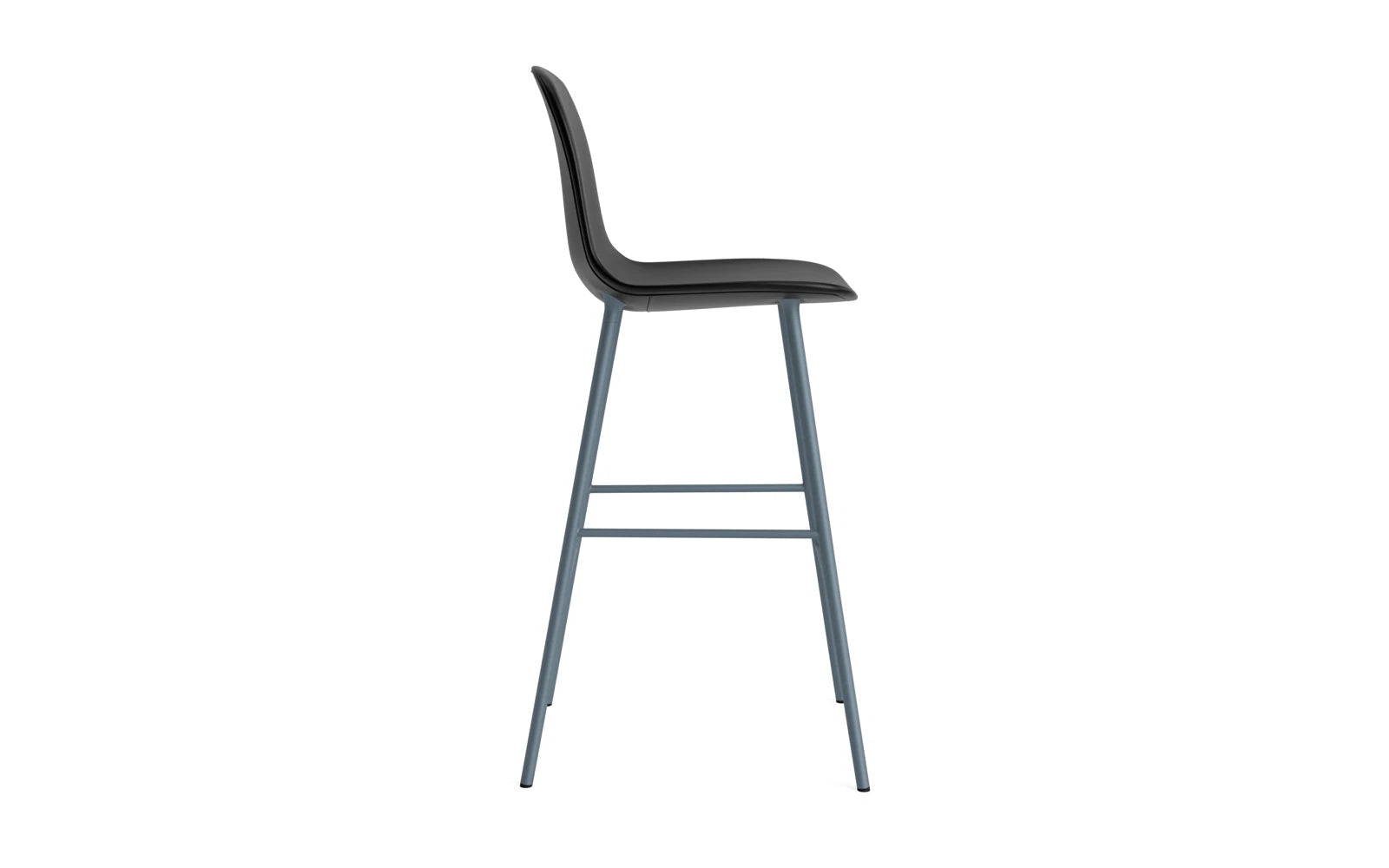 Form Barstuhl 75 cm gepolstert Blau stahl/Ultra leder in Ultra 41599 präsentiert im Onlineshop von KAQTU Design AG. Barstuhl ist von Normann Copenhagen