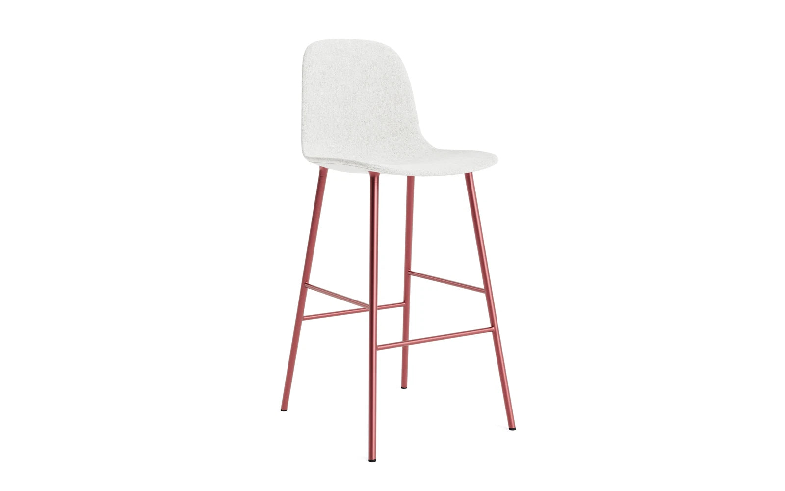 Form Barstuhl 75 cm gepolstert  Rot Stahl Hallingdal in Hallingdal 110 präsentiert im Onlineshop von KAQTU Design AG. Barstuhl ist von Normann Copenhagen