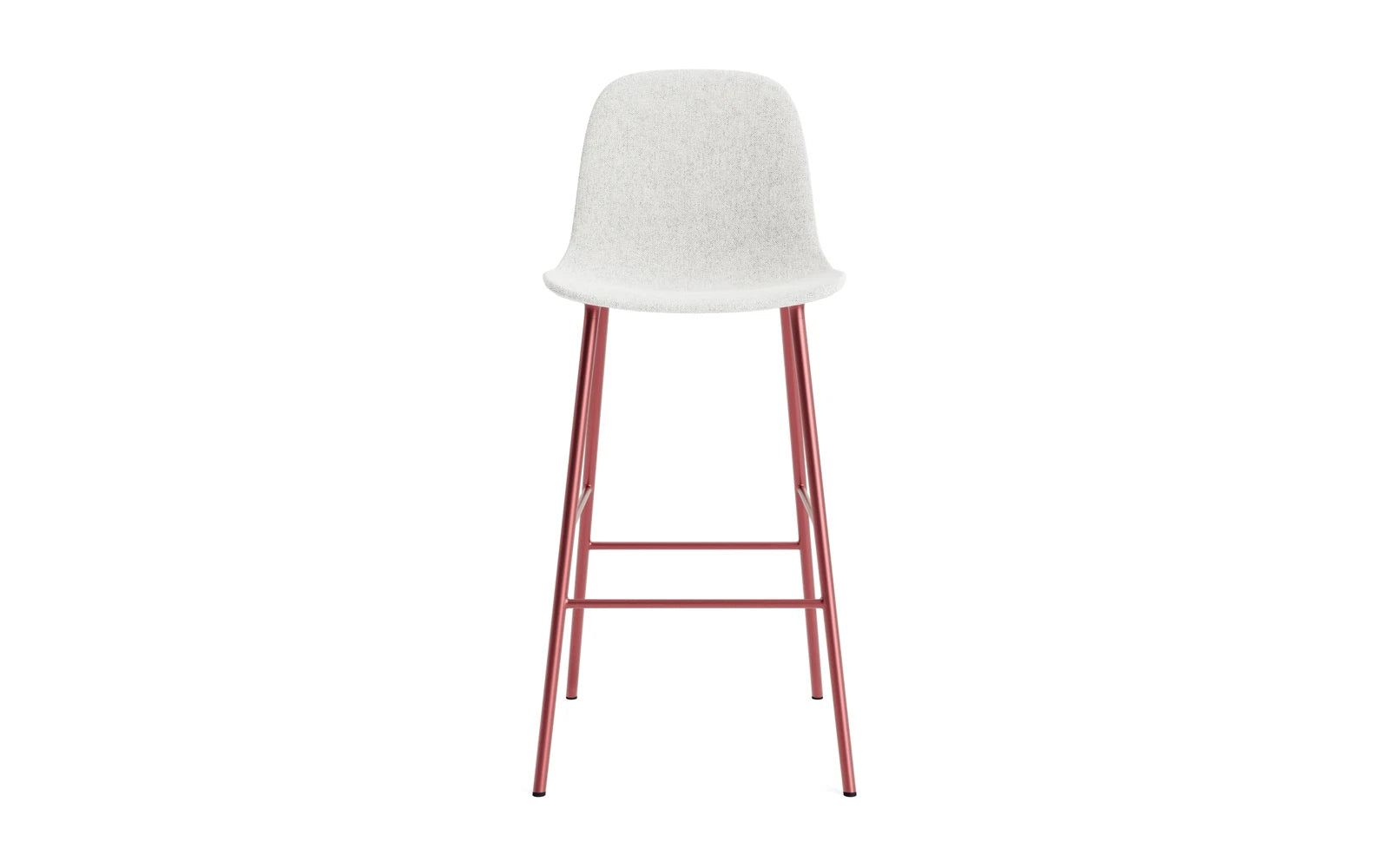 Form Barstuhl 75 cm gepolstert  Rot Stahl Hallingdal in Hallingdal 110 präsentiert im Onlineshop von KAQTU Design AG. Barstuhl ist von Normann Copenhagen