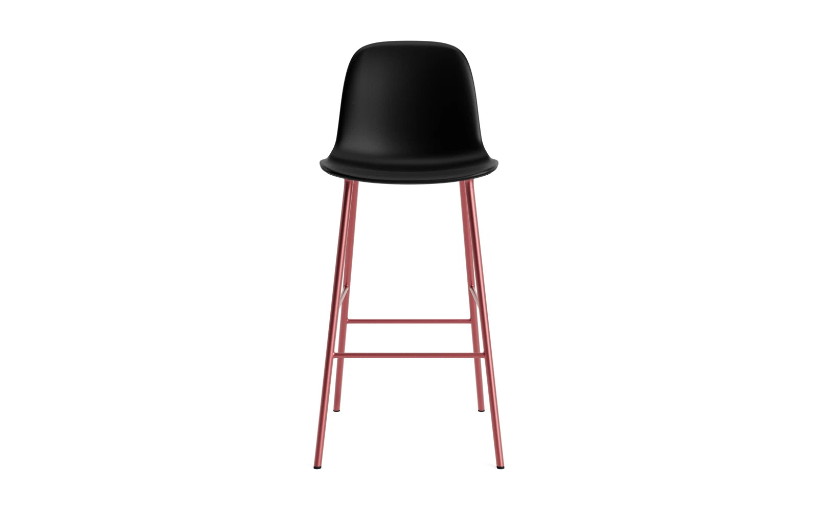 Form Barstuhl 75 cm gepolstert Rot stahl/Ultra leder in Ultra 41599 präsentiert im Onlineshop von KAQTU Design AG. Barstuhl ist von Normann Copenhagen