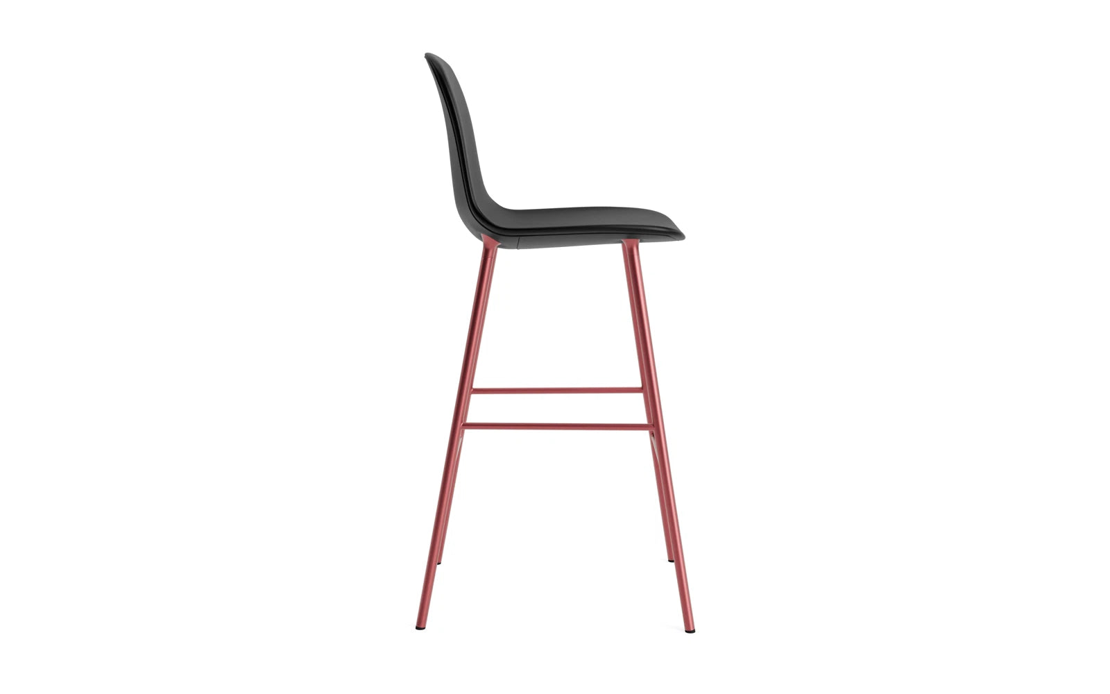 Form Barstuhl 75 cm gepolstert Rot stahl/Ultra leder in Ultra 41599 präsentiert im Onlineshop von KAQTU Design AG. Barstuhl ist von Normann Copenhagen