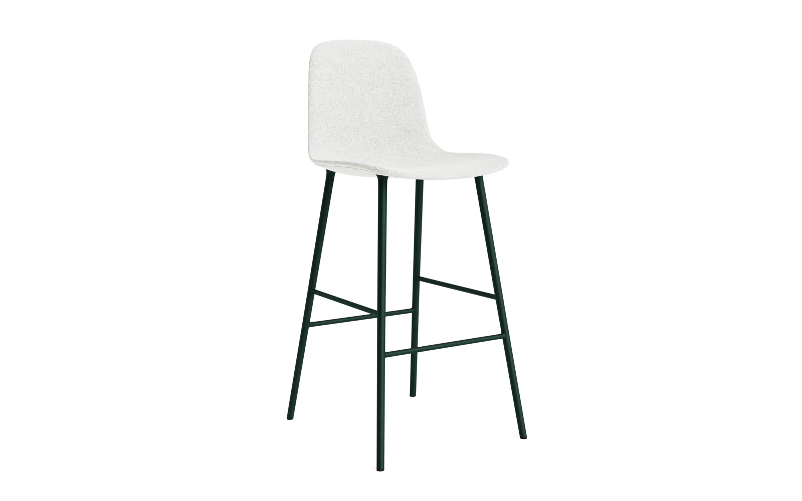 Form Barstuhl 75 cm gepolstert  Grün Stahl Hallingdal in Hallingdal 110 präsentiert im Onlineshop von KAQTU Design AG. Barstuhl ist von Normann Copenhagen