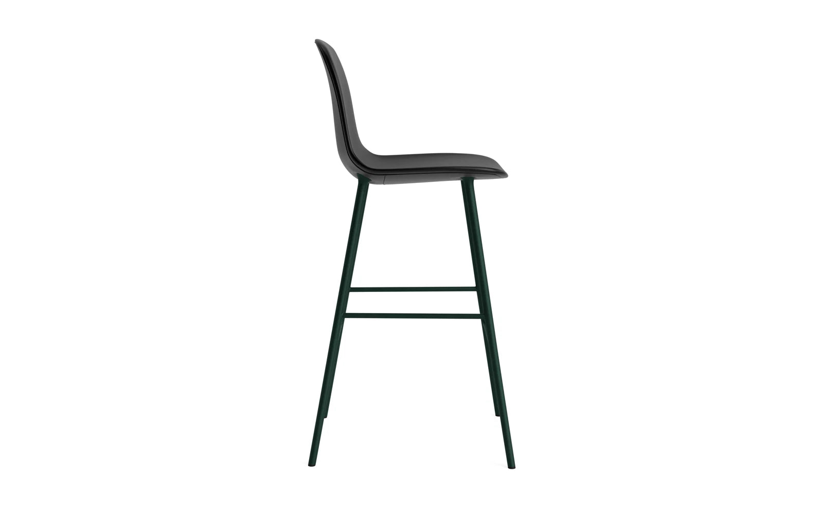 Form Barstuhl 75 cm gepolstert Grün stahl/Ultra leder in Ultra 41599 präsentiert im Onlineshop von KAQTU Design AG. Barstuhl ist von Normann Copenhagen