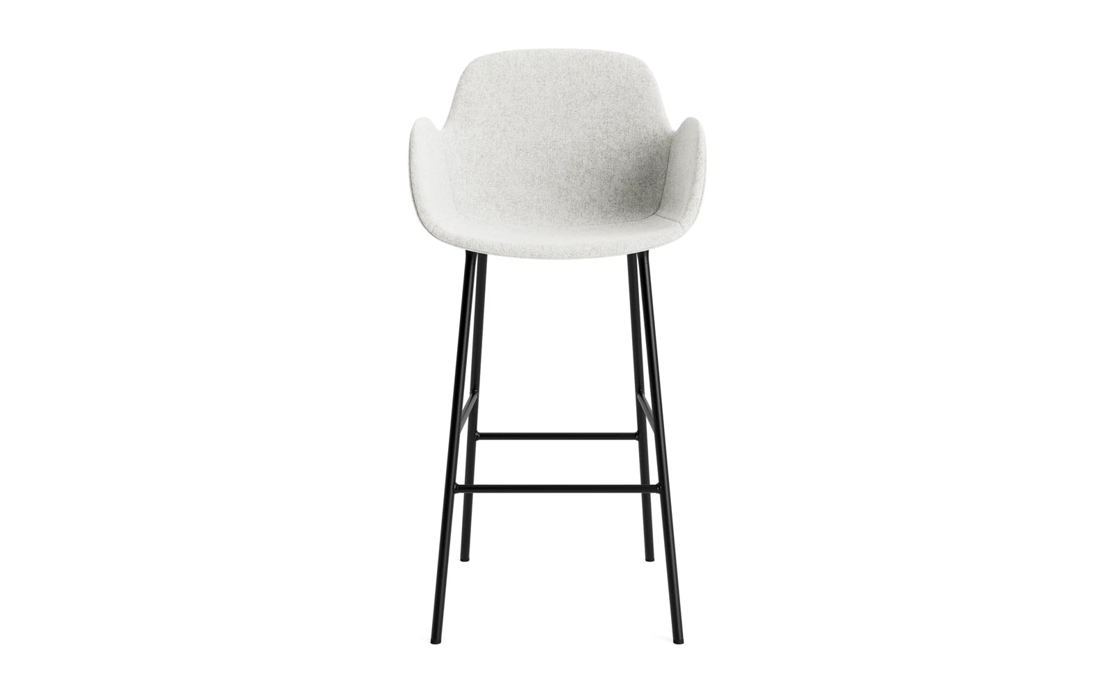Form Barstuhl mit Armlehne 75 cm gepolstert Schwartz Stahl Hallingdal in Hallingdal 110 präsentiert im Onlineshop von KAQTU Design AG. Barstuhl ist von Normann Copenhagen