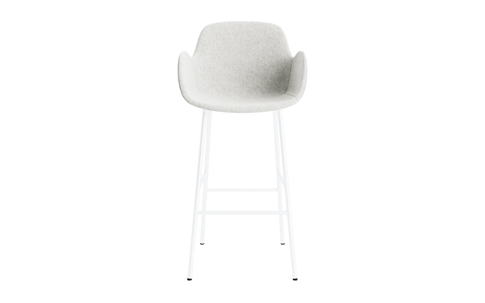 Form Barstuhl mit Armlehne 75 cm gepolstert Weiss Stahl Hallingdal in Hallingdal 110 präsentiert im Onlineshop von KAQTU Design AG. Barstuhl ist von Normann Copenhagen