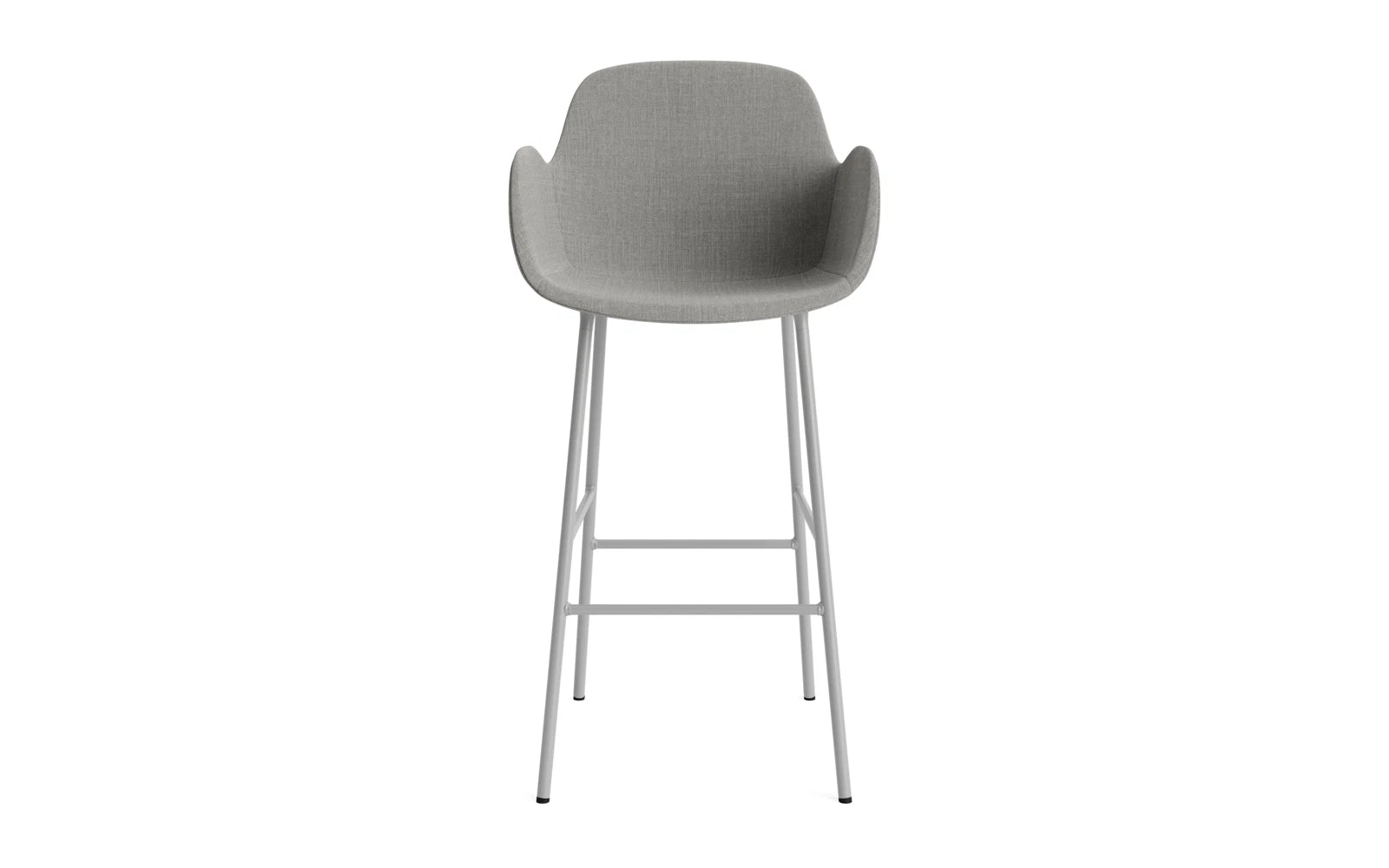 Form Barstuhl mit Armlehne 75 cm gepolstert Grau Stahl/Remix in Remix 133 präsentiert im Onlineshop von KAQTU Design AG. Barstuhl ist von Normann Copenhagen