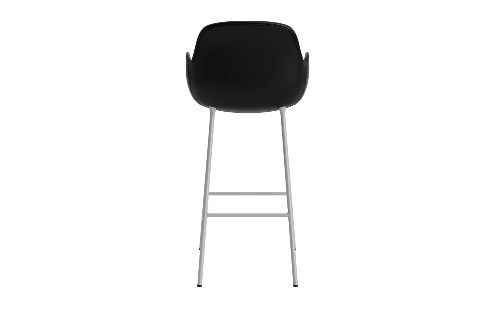 Form Barstuhl mit Armlehne 75 cm gepolstert Grau Stahl/Ultra leder in Ultra 41599 präsentiert im Onlineshop von KAQTU Design AG. Barstuhl ist von Normann Copenhagen