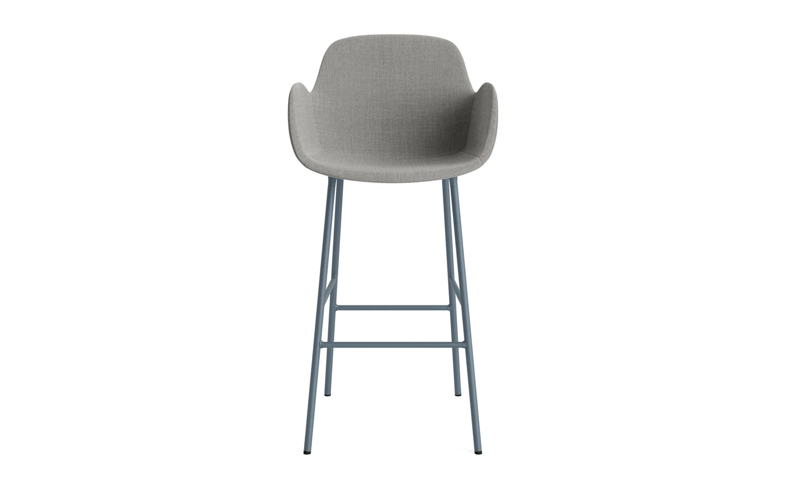 Form Barstuhl mit Armlehne 75 cm gepolstert Blau Stahl/Remix in Remix 133 präsentiert im Onlineshop von KAQTU Design AG. Barstuhl ist von Normann Copenhagen