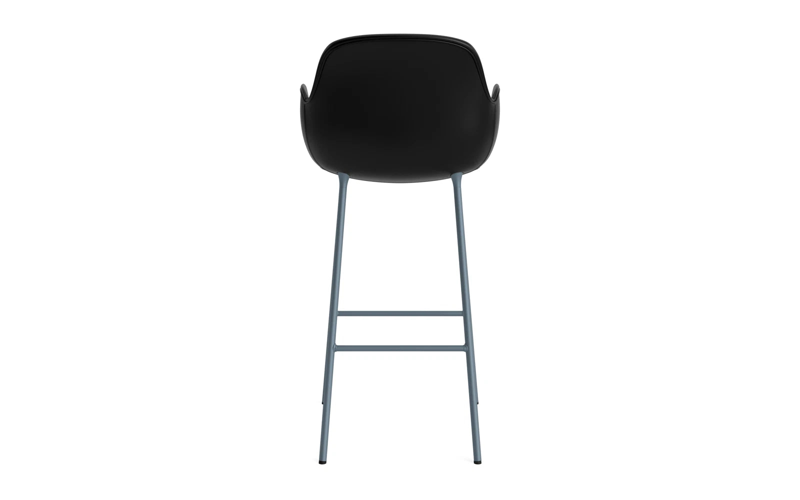 Form Barstuhl mit Armlehne 75 cm gepolstert blau Stahl/Ultra leder in Ultra 41599 präsentiert im Onlineshop von KAQTU Design AG. Barstuhl ist von Normann Copenhagen