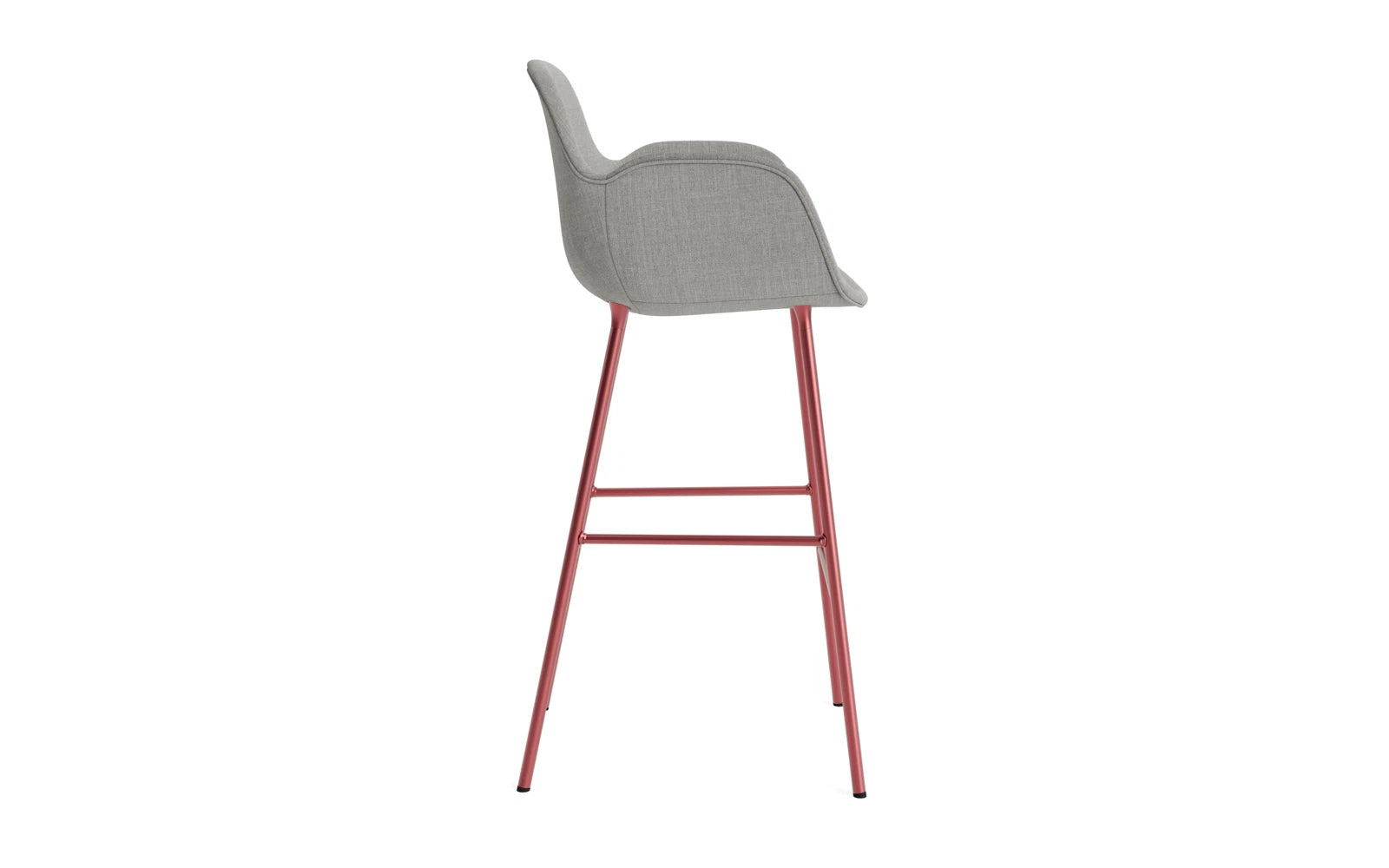 Form Barstuhl mit Armlehne 75 cm gepolstert Rot Stahl/Remix in Remix 133 präsentiert im Onlineshop von KAQTU Design AG. Barstuhl ist von Normann Copenhagen