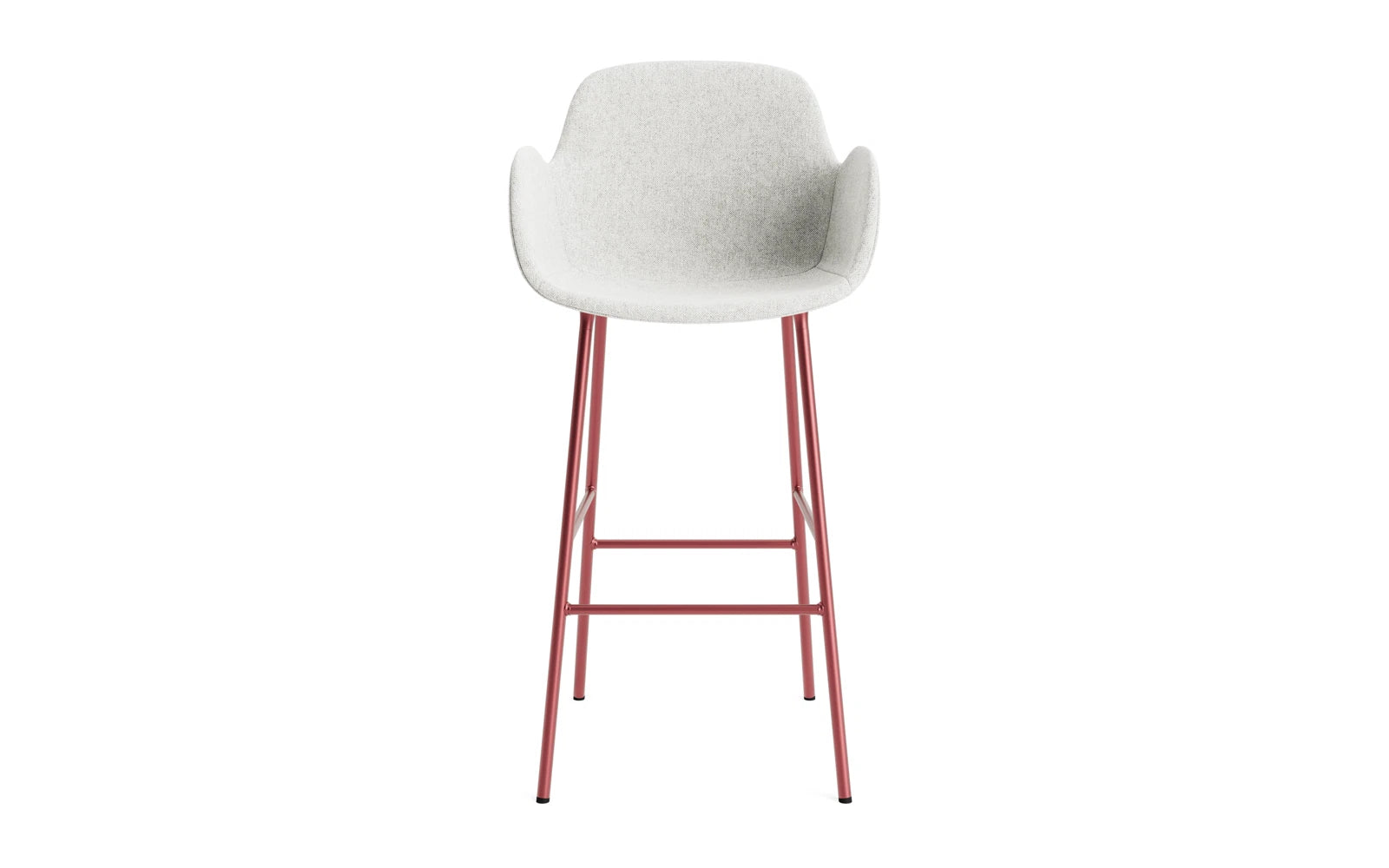 Form Barstuhl mit Armlehne 75 cm gepolstert Rot Stahl Hallingdal in Hallingdal 110 präsentiert im Onlineshop von KAQTU Design AG. Barstuhl ist von Normann Copenhagen