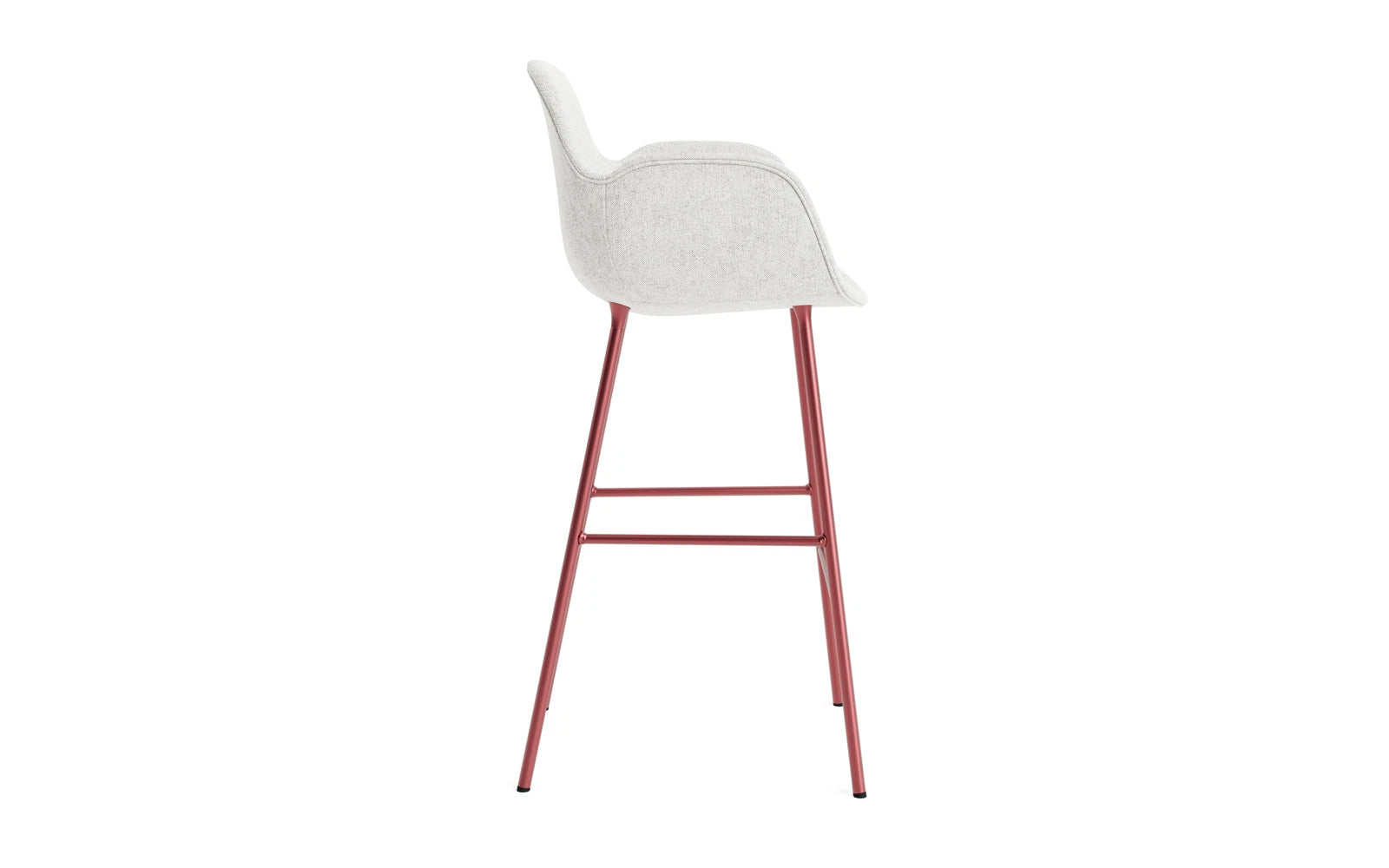 Form Barstuhl mit Armlehne 75 cm gepolstert Rot Stahl Hallingdal in Hallingdal 110 präsentiert im Onlineshop von KAQTU Design AG. Barstuhl ist von Normann Copenhagen