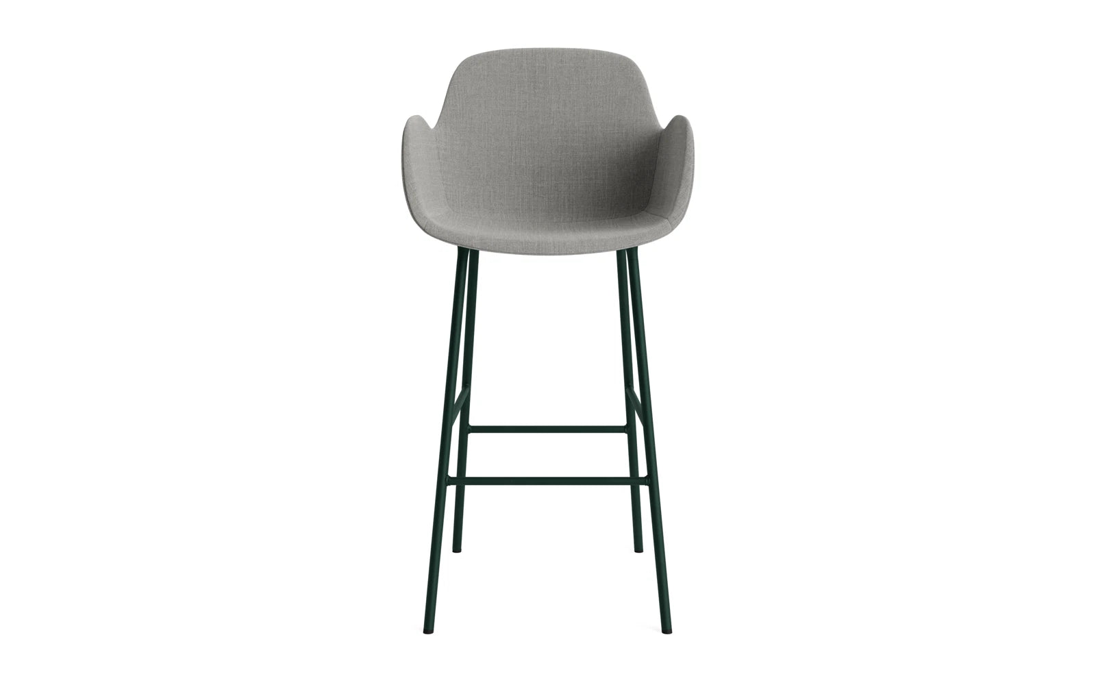 Form Barstuhl mit Armlehne 75 cm gepolstert Grün Stahl/Remix in Remix 133 präsentiert im Onlineshop von KAQTU Design AG. Barstuhl ist von Normann Copenhagen